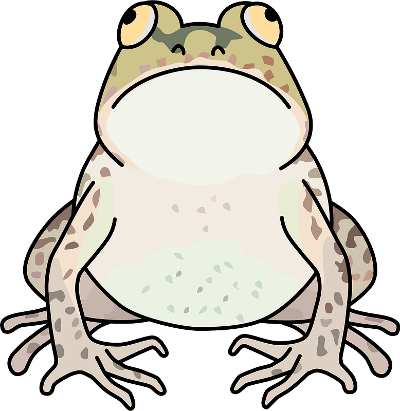 Dark spotted frog clipart