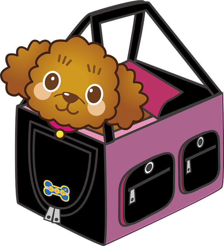 Dog in a bag clipart. Free download transparent .PNG Creazilla