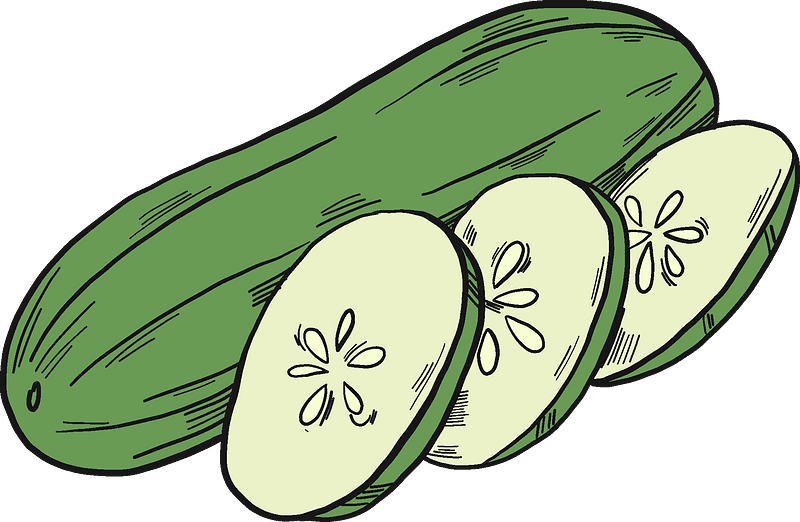 Cut cucumber clipart. Free download transparent .PNG Creazilla