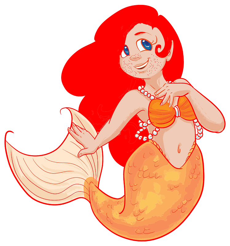 Redhead Mermaid With Freckles Clipart Free Download Creazilla