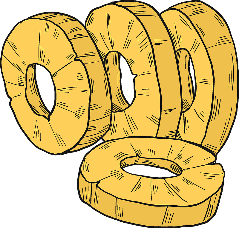 Pineapple rings clipart. Free download transparent .PNG Creazilla