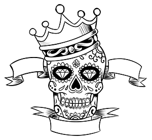 Sugar skull king klipart