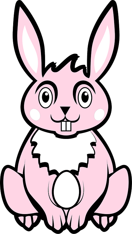 Pink Easter bunny кліпарт