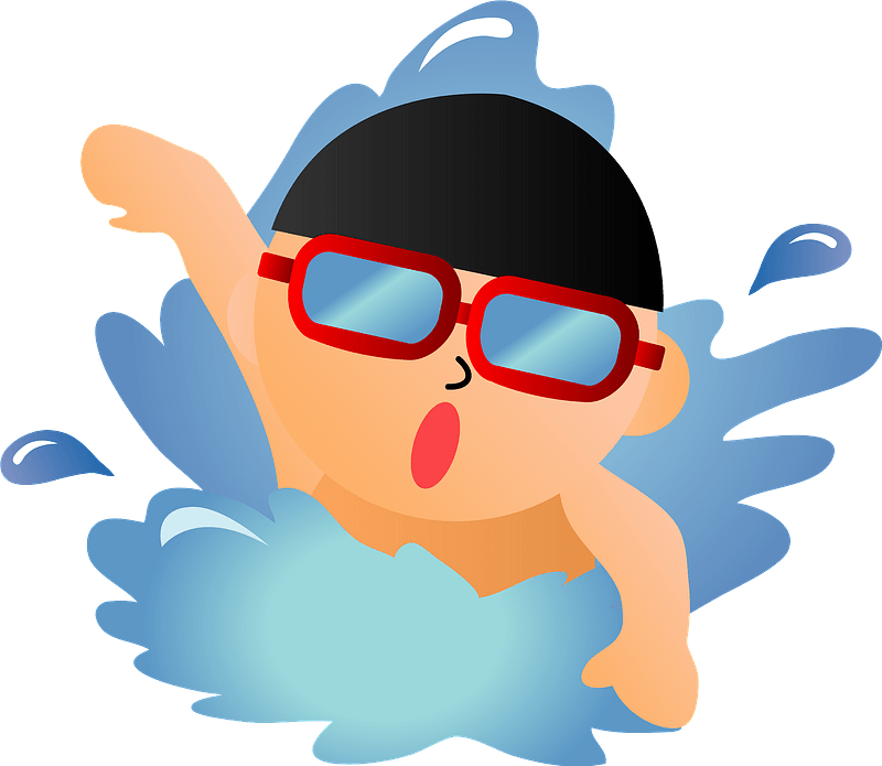 Boy is swimming clipart. Free download transparent .PNG Creazilla