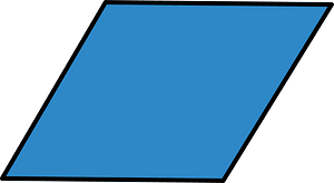 Blue Parallelogram clipart. Free download transparent .PNG | Creazilla