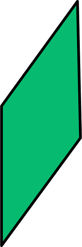 Green Parallelogram clipart. Free download transparent .PNG | Creazilla