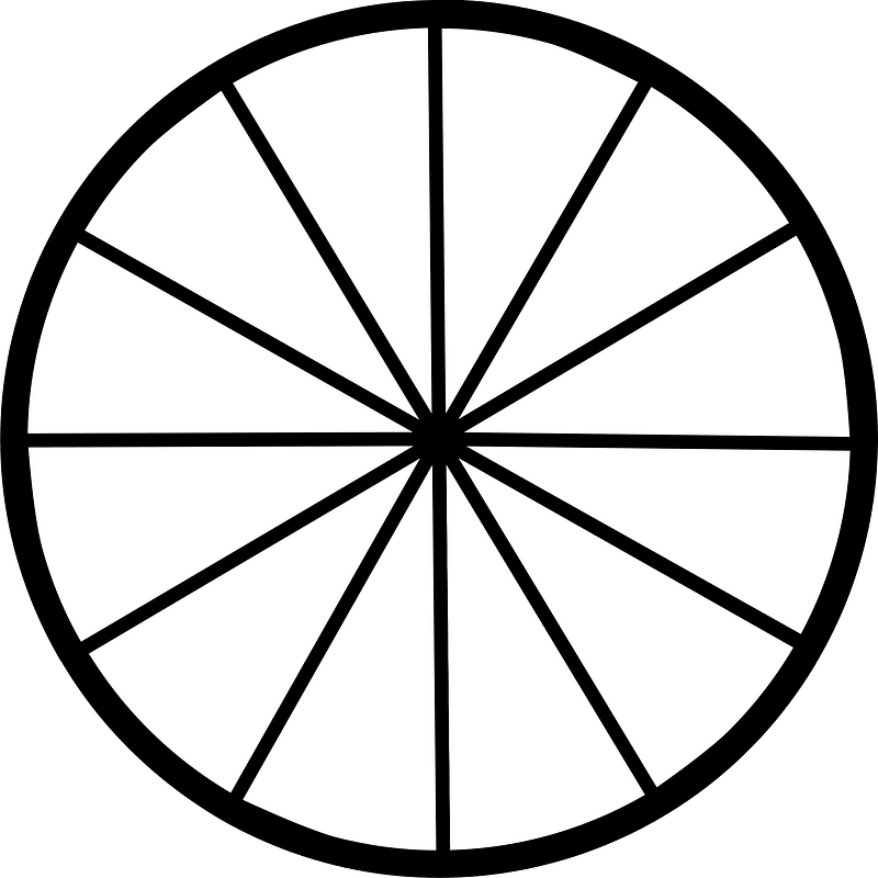 12Section Spinner Wheel clipart. Free download transparent .PNG