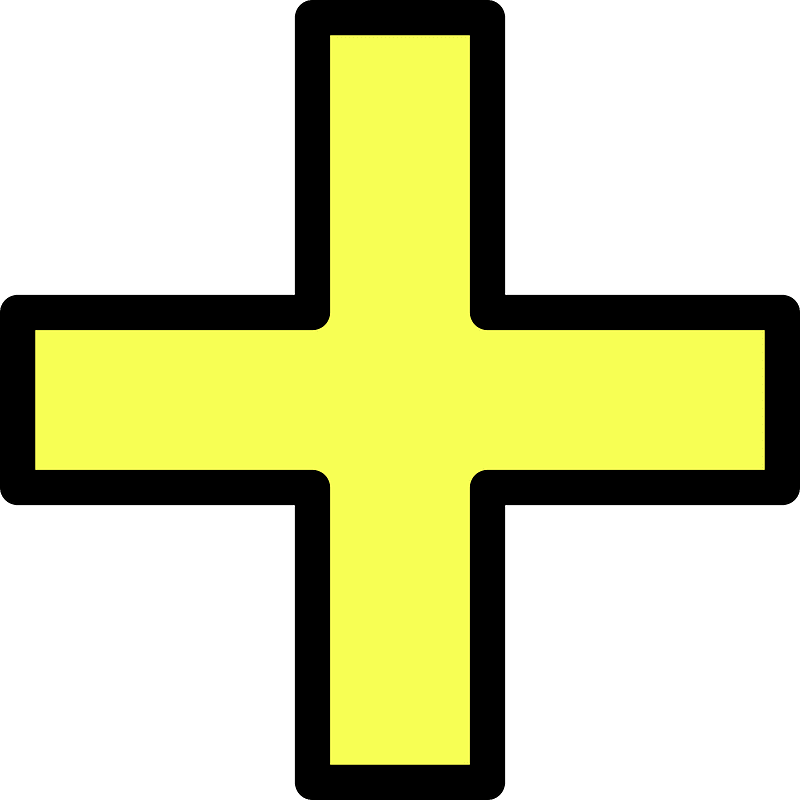 Yellow Plus Fractions 11 clipart. Free download transparent .PNG