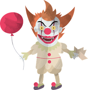 Evil clown immagine clipart