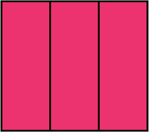 Pink Rectangle Fraction 3:3