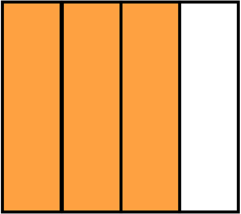 Orange Rectangle Fraction 3:4 - Free vector clipart images on creazilla.com