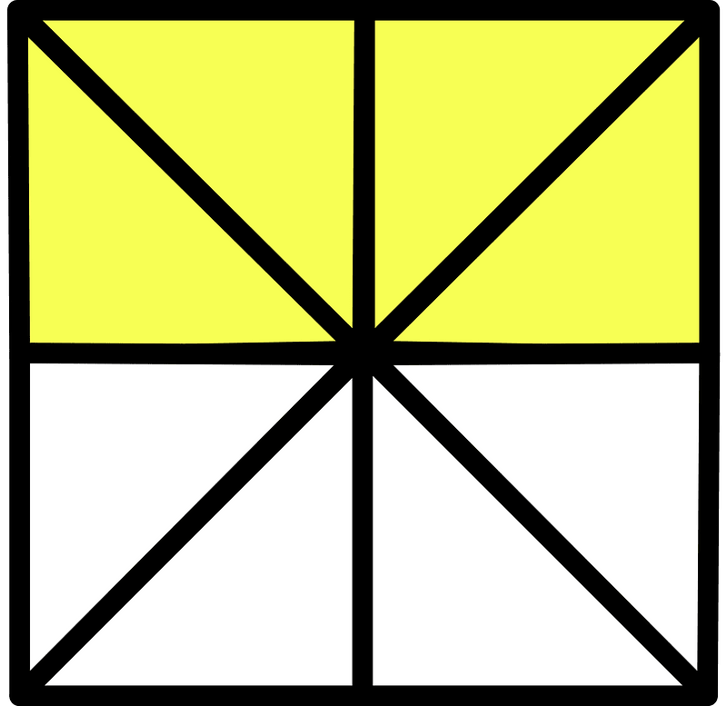 Yellow Square Fraction 4:8 clipart. Free download transparent .PNG ...