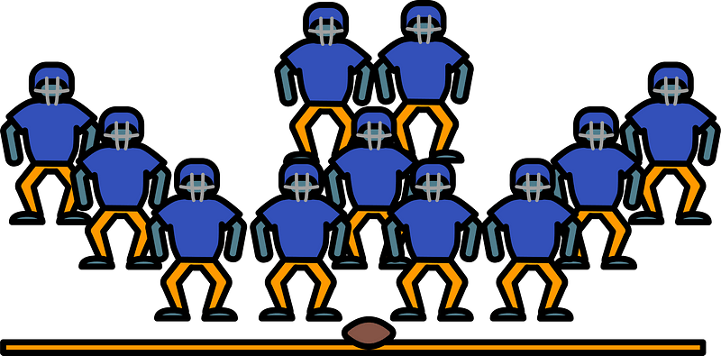 Defensive lineman clipart