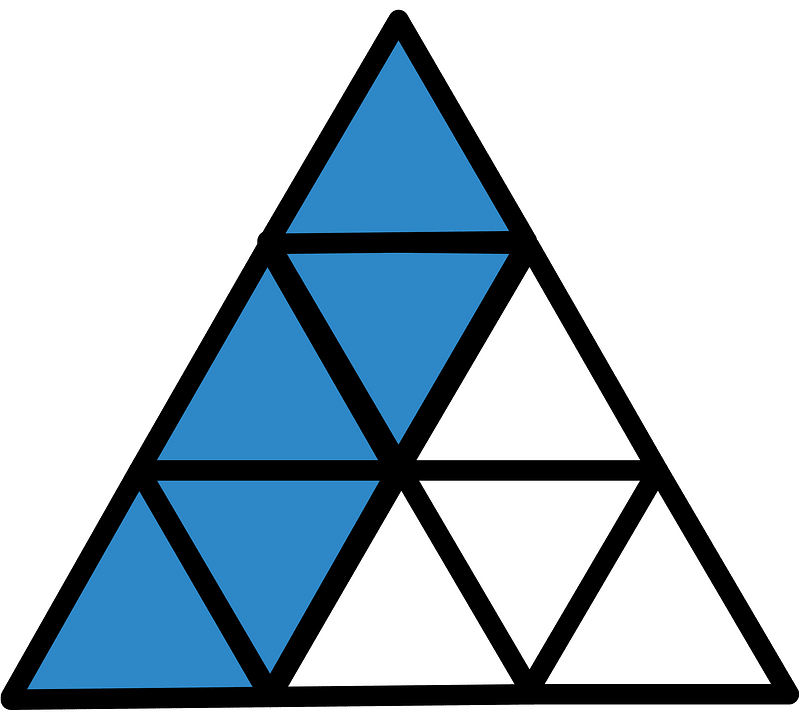 Blue Triangle Fraction 59 clipart. Free download transparent .PNG