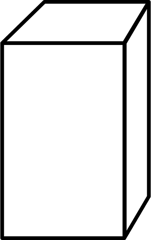 White Rectangular cuboid clipart. Free download transparent .PNG
