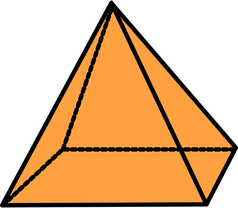 Orange square based pyramid clipart free download transparent png