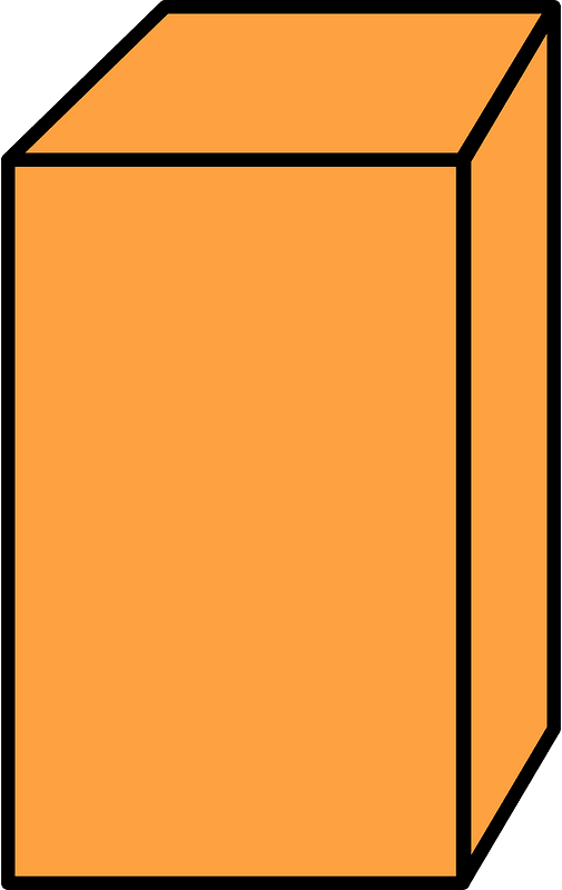 Orange Rectangular cuboid clipart. Free download transparent .PNG