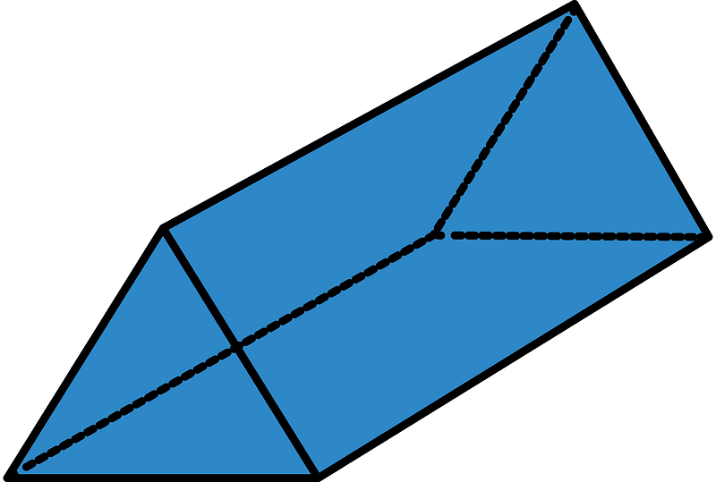 Blue Triangular prism clipart. Free download transparent .PNG Creazilla