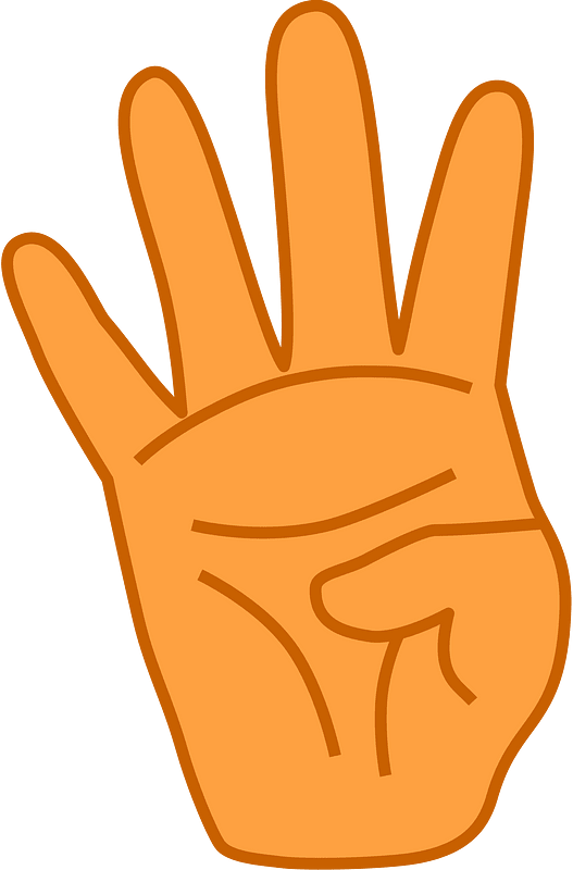 4 Fingers (Orange skin) clipart. Free download transparent .PNG Creazilla
