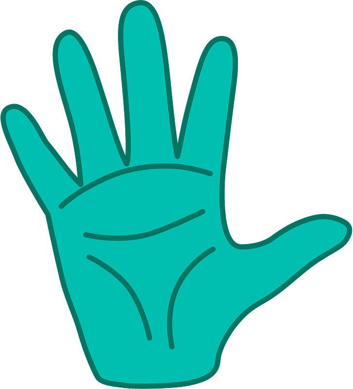 5 Fingers (Teal skin) clipart. Free download transparent .PNG Creazilla