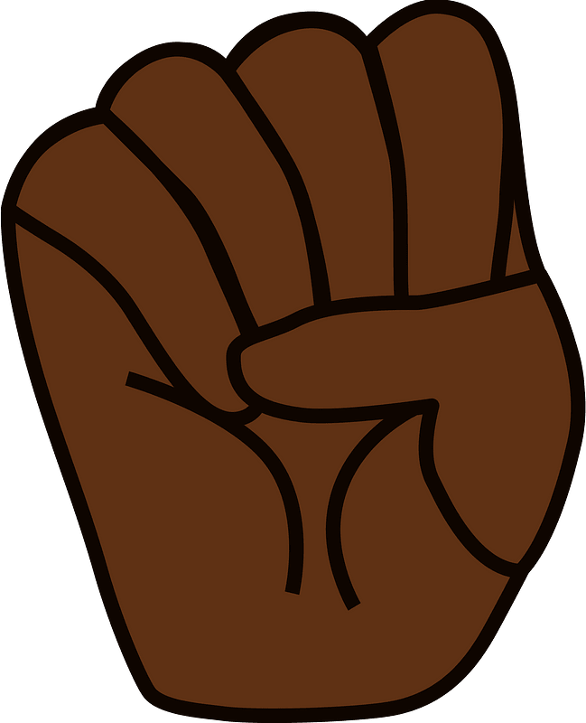 0 Fingers (Very dark skin) clipart. Free download transparent .PNG
