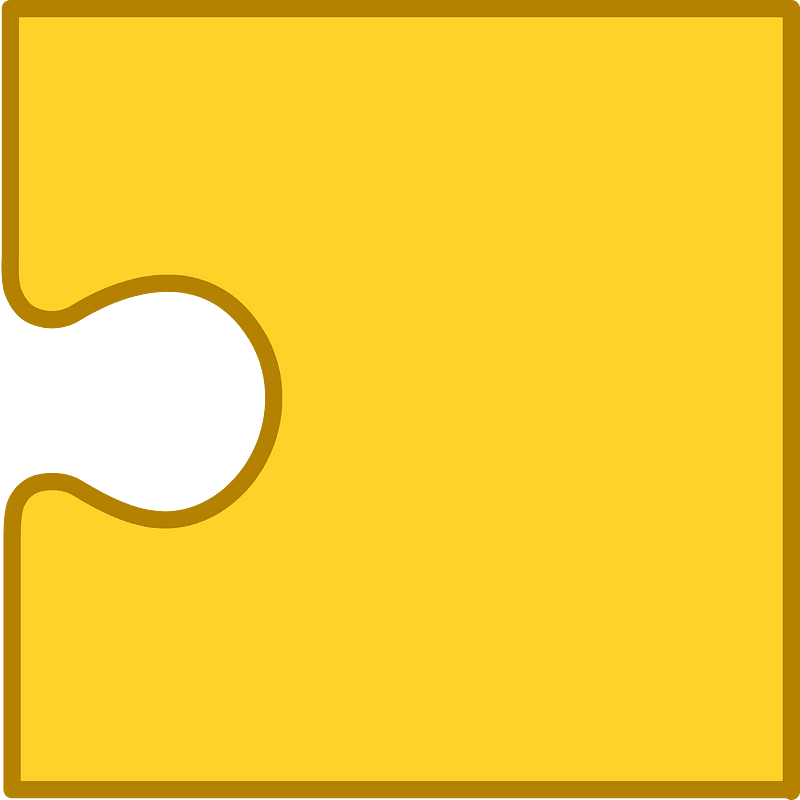 YellowAmber jigsaw puzzle piece clipart. Free download transparent