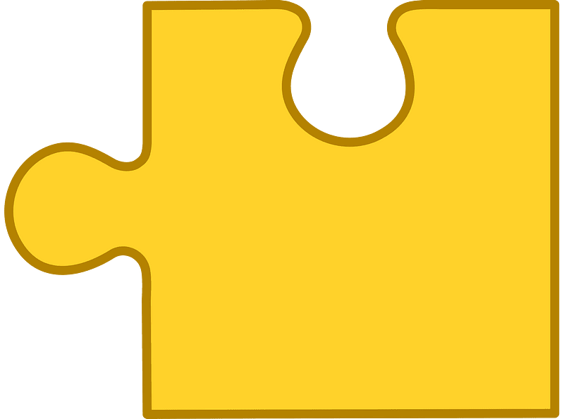 YellowAmber jigsaw puzzle piece clipart. Free download transparent