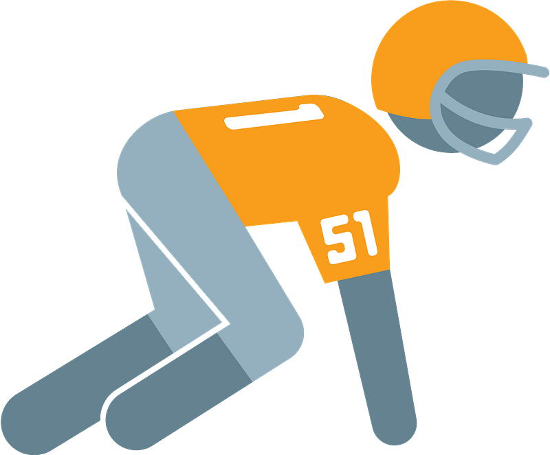 Defensive lineman clipart