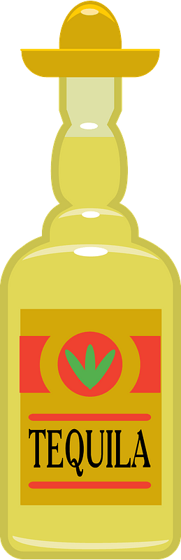 Tequila bottle clipart