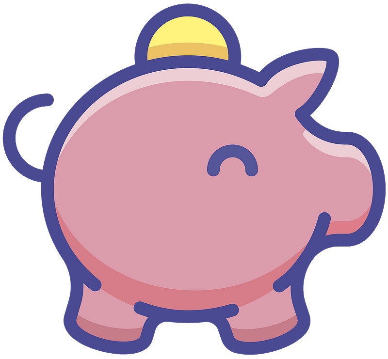 Piggy bank clipart. Free download transparent .PNG Creazilla