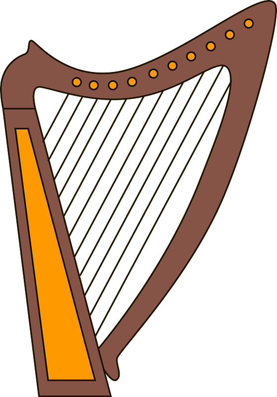 Keltisk harpe clipart