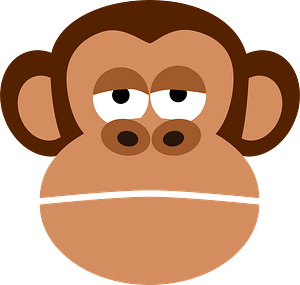 Tête de singe clipart