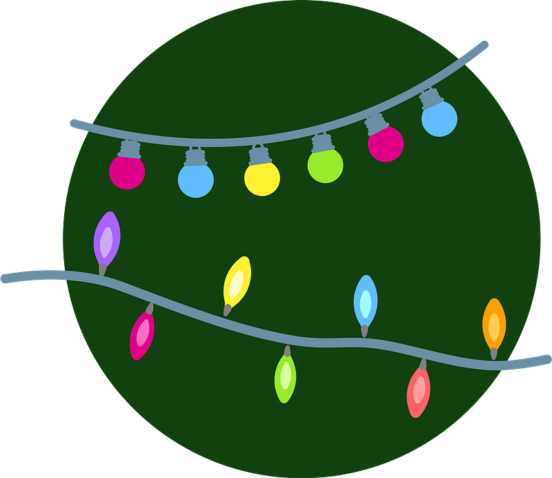 Christmas string lights clipart. Free download transparent .PNG Creazilla