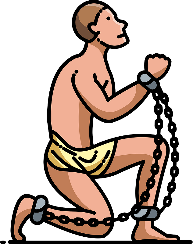 Slave person clipart