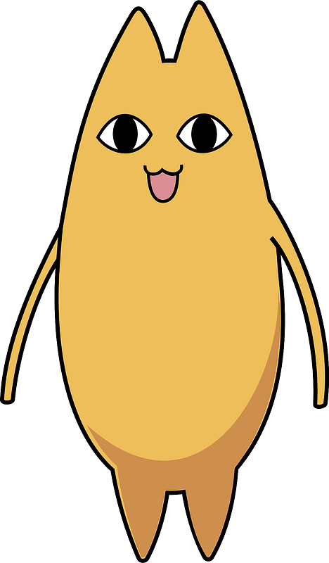 Funny cartoon cat clipart