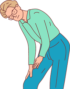 Man with leg pain - Free vector clipart images on creazilla.com