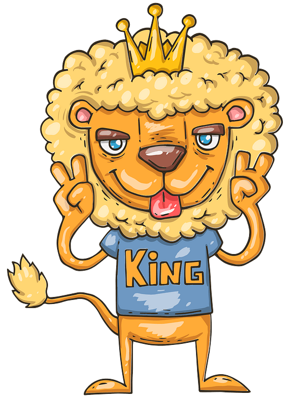 León de dibujos animados clipart