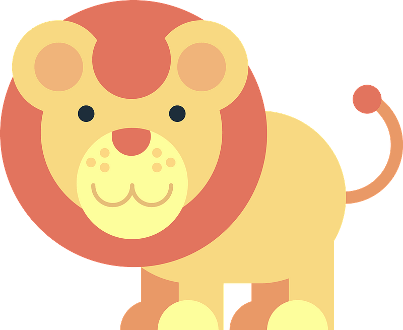 León de dibujos animados clipart