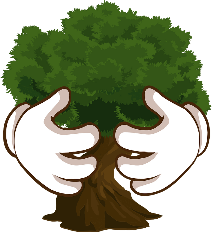 Green tree hug clipart. Free download transparent .PNG Creazilla