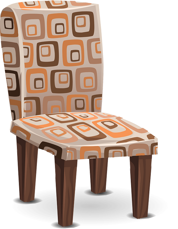 Modern pattern cushion chair clipart. Free download transparent .PNG
