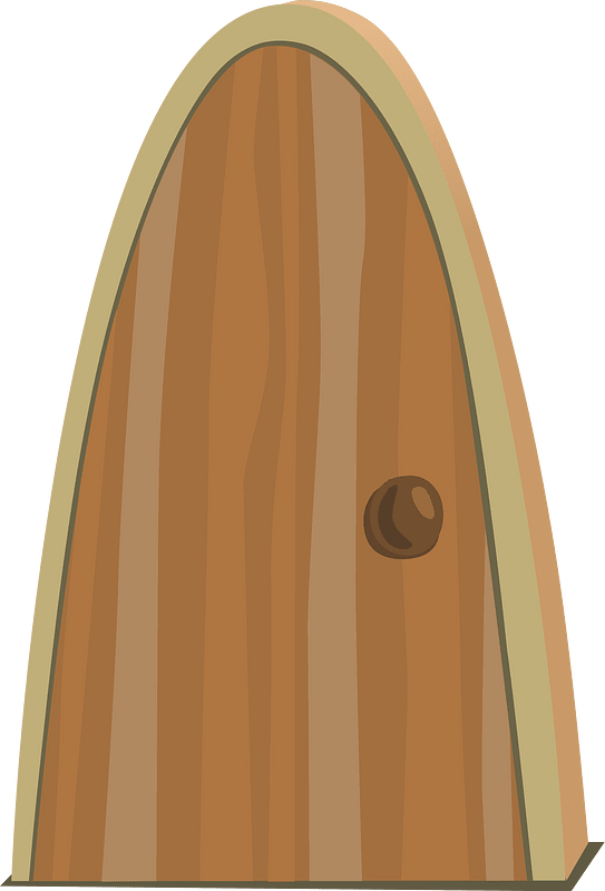 Half oval orange door clipart. Free download transparent .PNG Creazilla