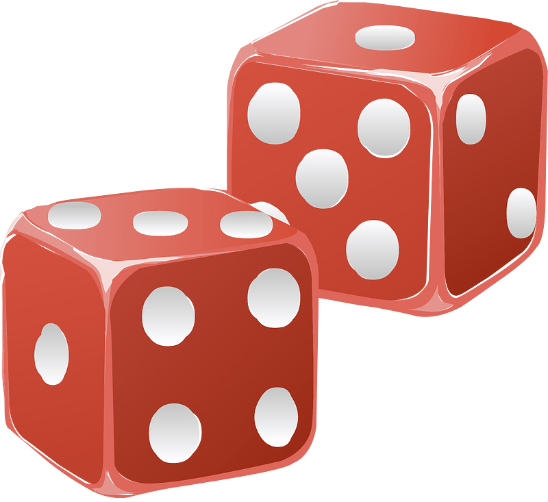 Red dice clipart. Free download transparent .PNG Creazilla