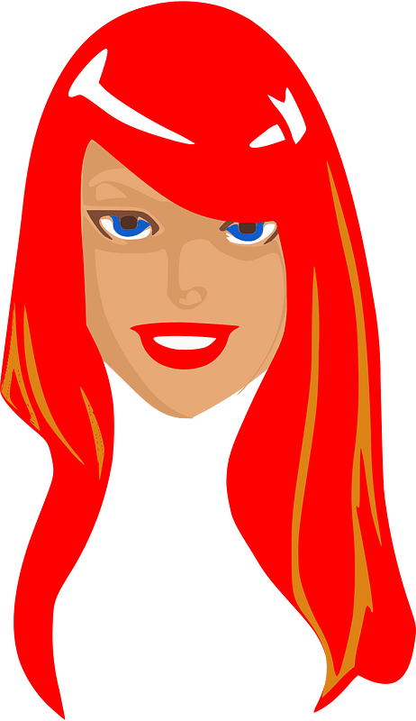 Red hair head clipart. Free download transparent .PNG | Creazilla