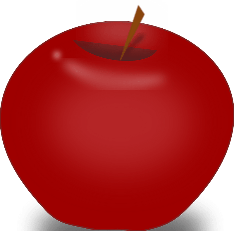 Red apple clipart