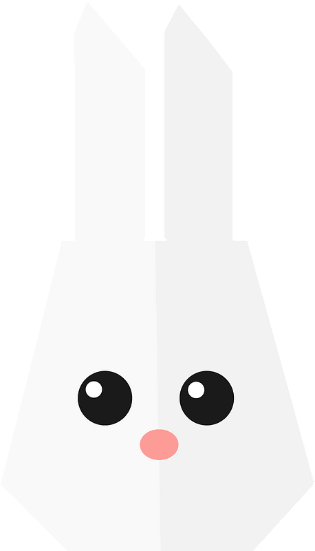 Cute bunny face clipart