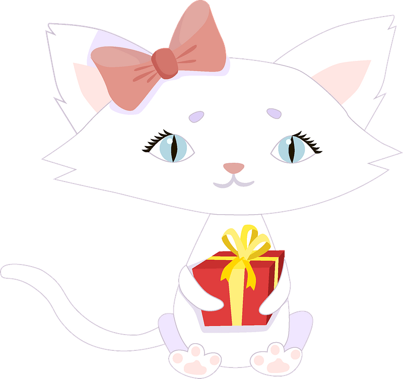 Birthday kitty clipart