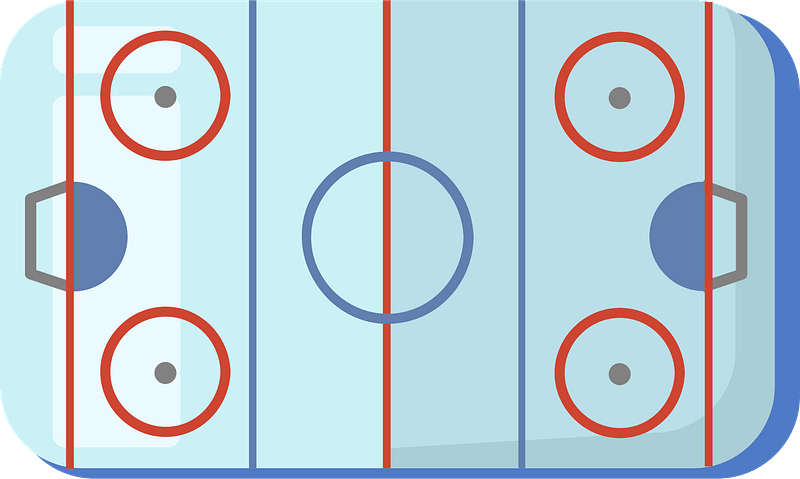 Ice hockey rink clipart