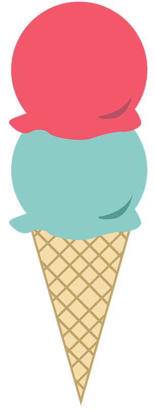 Sugar Cone With Two Scoops Of Ice Cream Clipart Free Download 