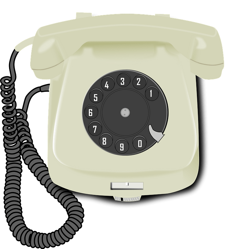 White Rotary Phone clipart. Free download transparent .PNG | Creazilla
