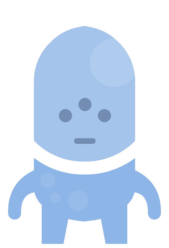 Blue alien clipart